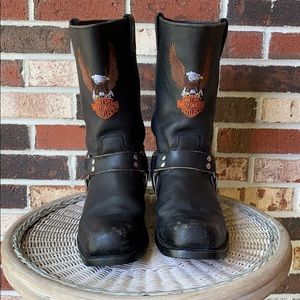 Vintage Harley Davidson Motorcycle Boots
